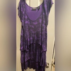 Pyramid Collection 3xl Purple and black tier dress